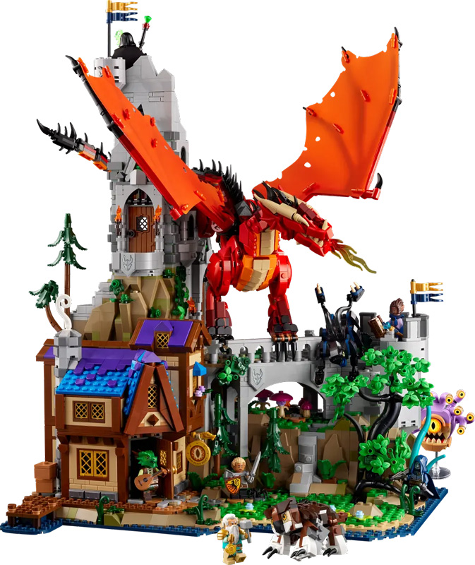 LEGO Ideas Dungeons & Dragons 21348 Die Sage vom roten Drachen Set komplett