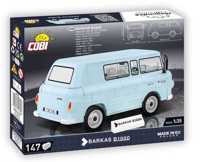 COBI April Neuheiten 2024 Barkas B1000 25600 Box Back