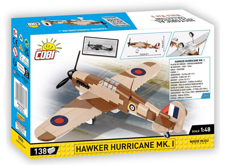COBI April Neuheiten 2024 Hawker Hurricane MK I 5866 Box Back