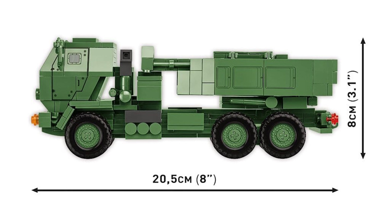 COBI 2626 M-142 Himars Seitenansicht Maße