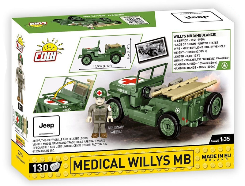 COBI 2295 Medical Willys Box Back