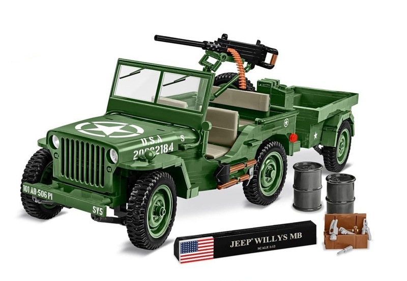COBI Jeep Willys MB Trailer Executive Edition 1:12 2804 Set komplett