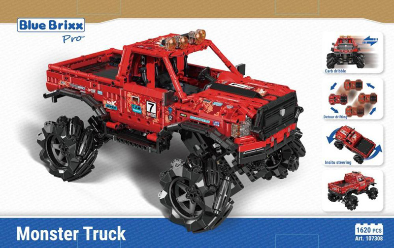 Bluebrixx Monster Truck 107308 Box Back