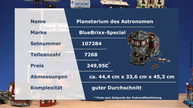 Bluebrixx Planetarium des Astronomen Details zum Set