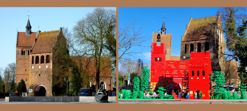 Bricks am Meer 2024 Johanneskirche Bad Zwischenahn MOC und Original Collage