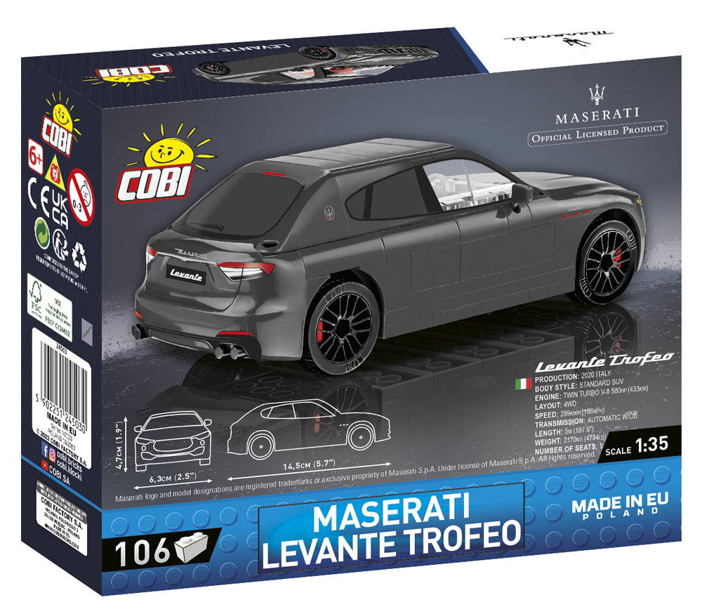 COBI 24503 Maserati Levante Trofeo Box Rückseite