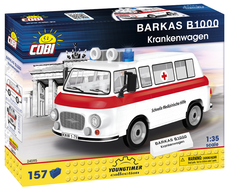 24595 COBI Barkas B1000 Krankenwagen Box Front