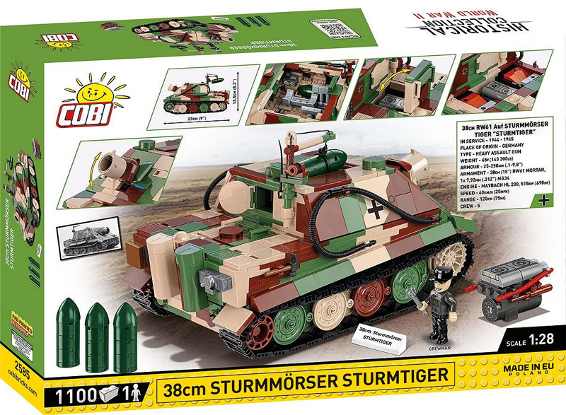 COBI Sturmtiger 2585 38cm Sturmmörser Box Rückseite