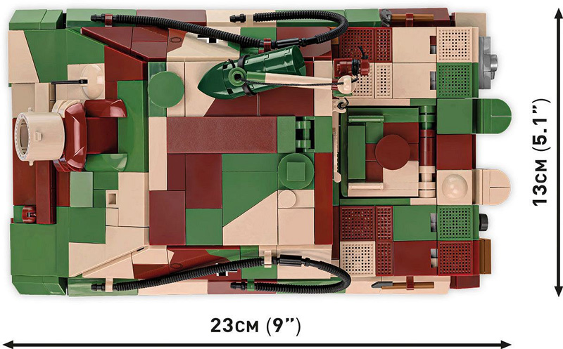 COBI 2585 Sturmtiger 38cm Sturmmörser Draufsicht Maße