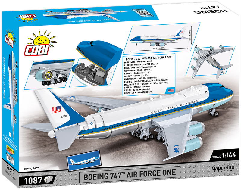 COBI 26610 Boeing 747 Air Force One Box Back