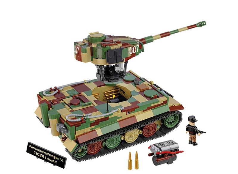 COBI 2587 Panzer VI Tiger I Ausf. E No 007 Wittman Panzer Set komplett Rückseite
