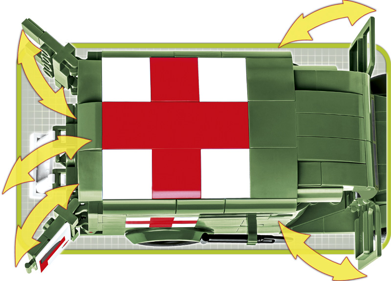 COBI 2257 WC 54 Ambulance Detail Dach