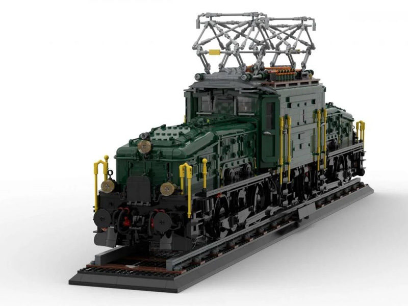 BlueBrixx Display Lokomotive Schweizer Krokodil 107828