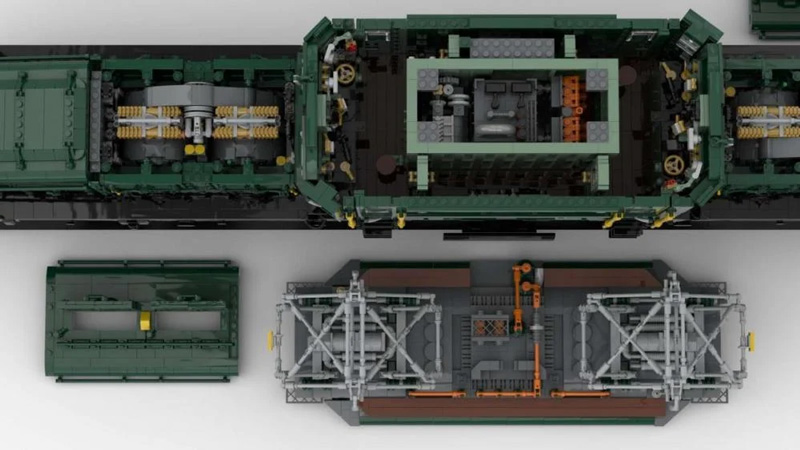 BlueBrixx Display Lokomotive Schweizer Krokodil 107828 Innen