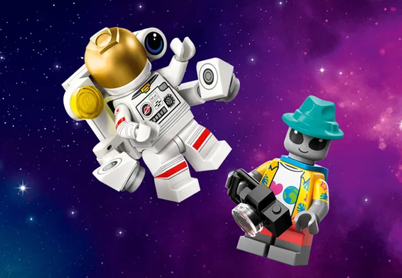 LEGO Minifiguren Serie 26 Weltraum 71046 Astronaut, Alien-Tourist