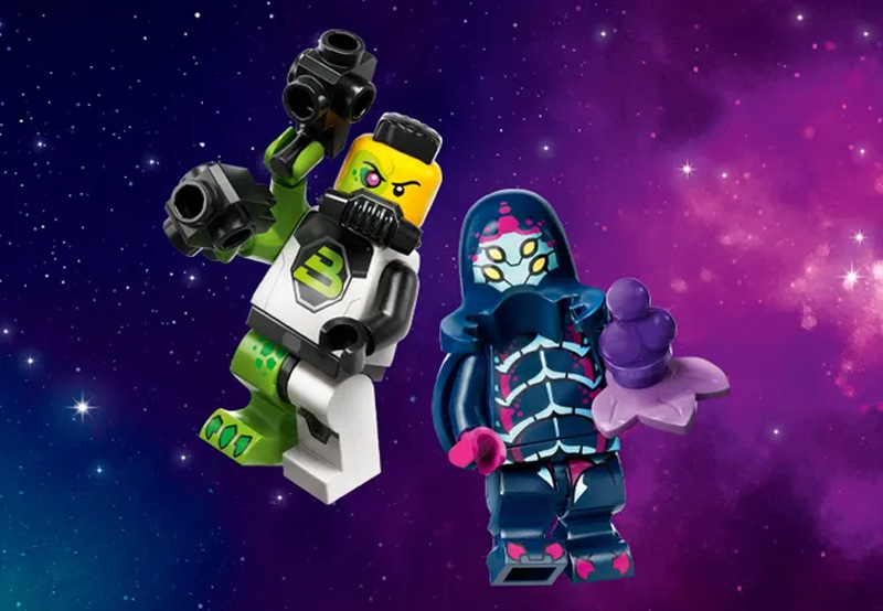 LEGO Minifiguren Serie 26 Weltraum 71046 Blacktron-Mutant, Alien-Käferzoid