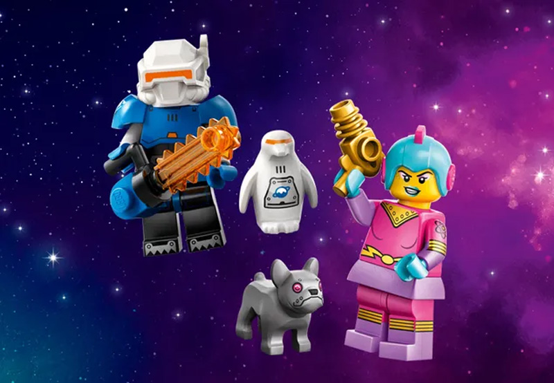 LEGO Minifiguren Serie 26 Weltraum 71046 Eisplanetenforscherin, Retro-Weltraumheldin