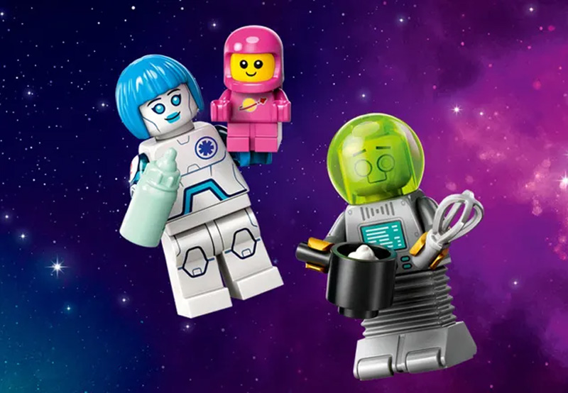 LEGO Minifiguren Serie 26 Weltraum 71046 Krankenschwester-Amdroid und Butler-Roboter