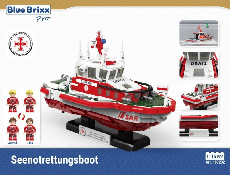 BlueBrixx Seenotrettungsboot 107232 Box Back