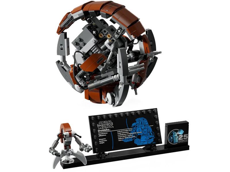 LEGO Star Wars Droideka 75381 Set komplett zusammengerollt