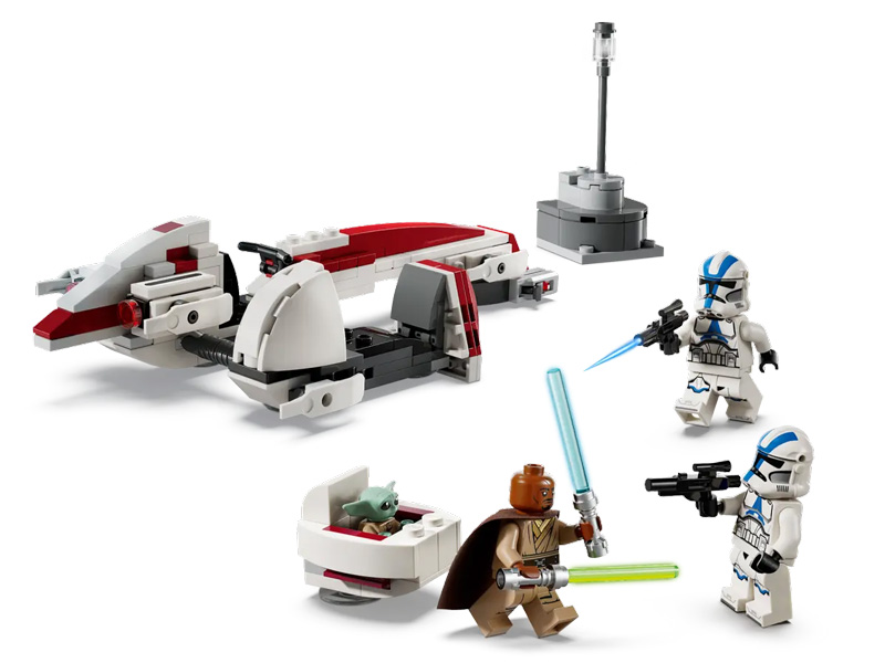 LEGO Star Wars 75378 Flucht mit dem Barc Speeder Set und Minifiguren