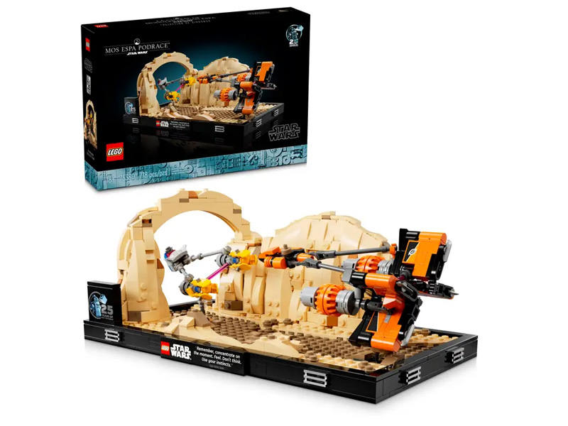 LEGO Star Wars Podrennen Mos Espa Diorama 75380 Set und Box Front