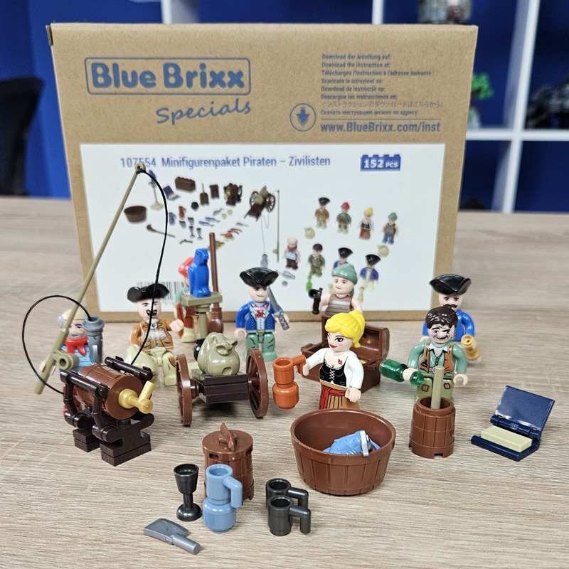 BlueBrixx Piraten Minifiguren Zivilisten 107554