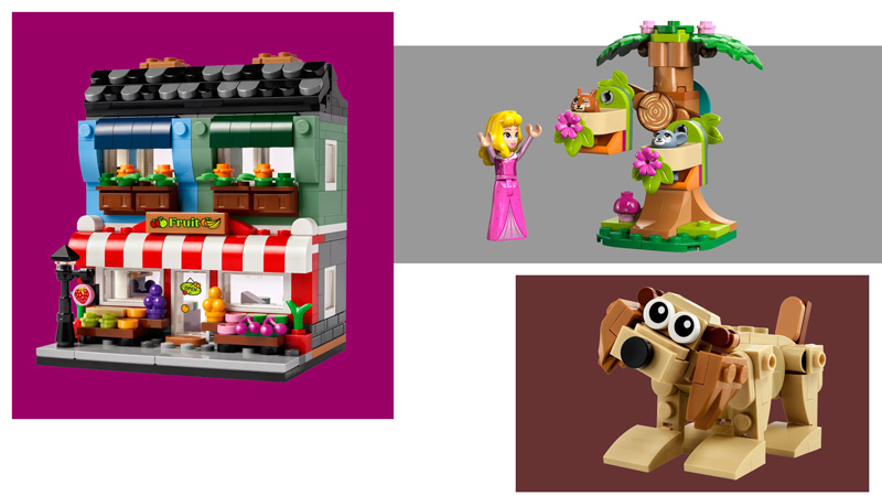 LEGO GWP Obstladen Polybags Hund Auroras Waldspielplatz Titel