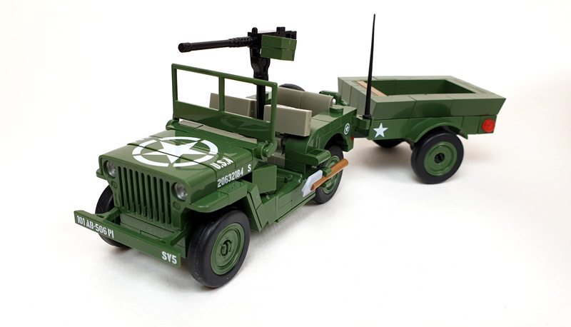 COBI 2297 Willys Mb & Trailer Jeep Set aufgebaut