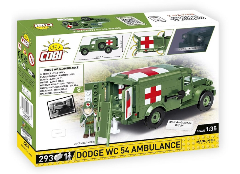 COBI 2257 WC 54 Ambulance D-Day Box Back