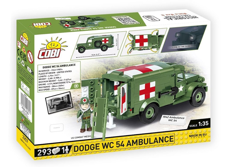 COBI 2257 WC 54 Ambulance D-Day Box Back