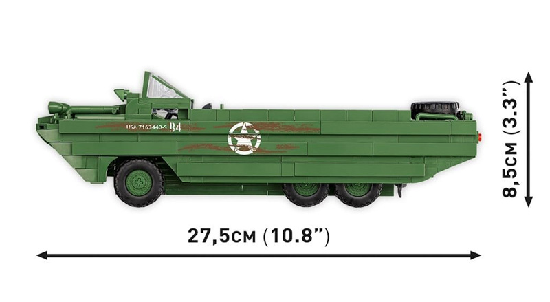 COBI 3110 DUKW Amphibia Seitenansicht Maße