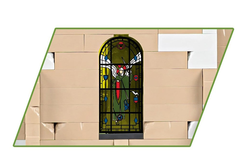 COBI 2299 Kirche Sainte-Mere-Eglise Detail Buntglasfenster