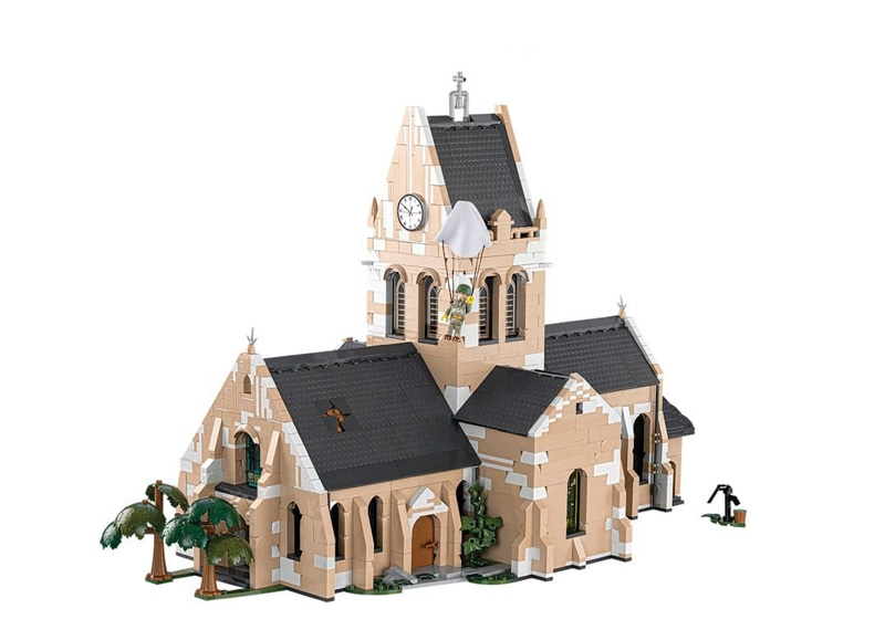 COBI 2299 Kirche Sainte-Mere-Eglise Set mit John Steele