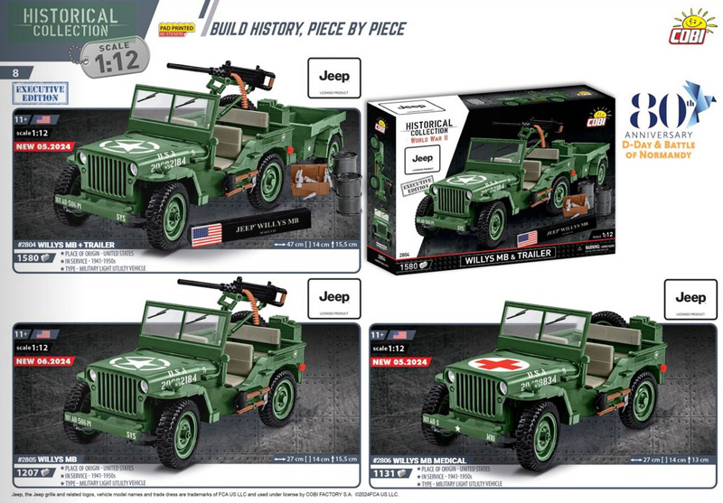 COBi Katalog 2024/2 Willys MB 1:12 2804 2805 2806