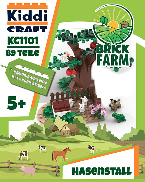 KiddiCraft Hasenstall KC1101 Verpackung