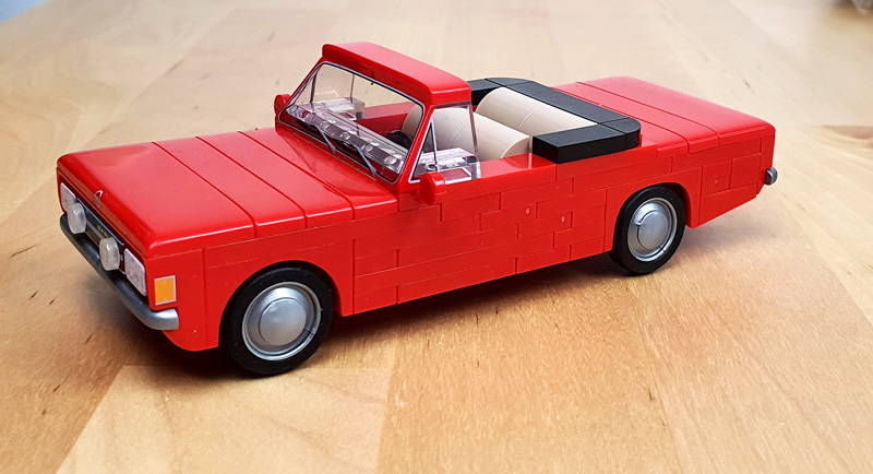 COBI Opel Rekord C 1700L Cabriolet 24599 aufgebaut schräge Ansicht