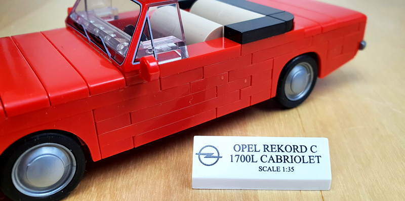 COBI Opel Rekord C 1700L Cabriolet 24599 Typenschild