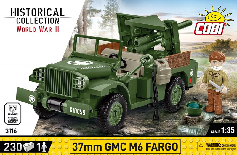 COBI 3116 37mm GMC M6 Box