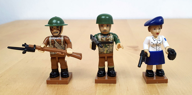 COBI 2055 Battlepack D-Day Allied Forces Minifiguren Vorderseite mit Waffen