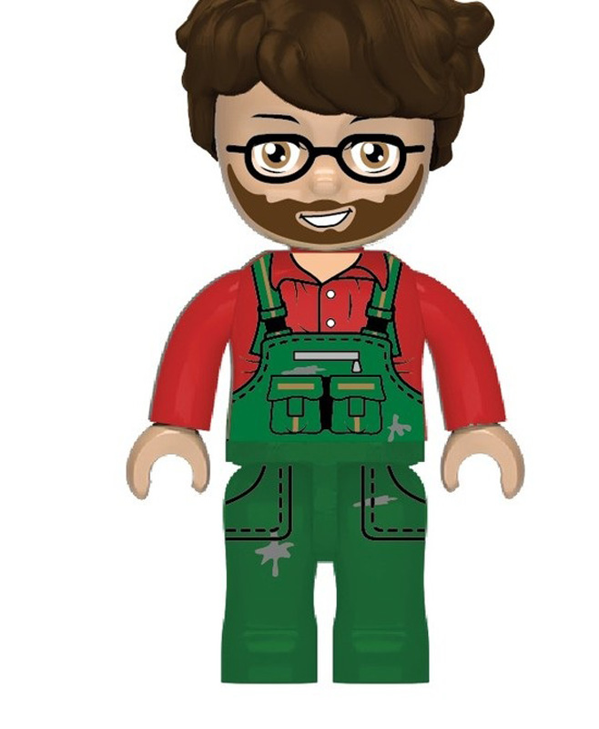 KiddiCraft Ankündigung neue Sets Brick Farm KC1113 Roter Trecker Minifigur de-brickbuur