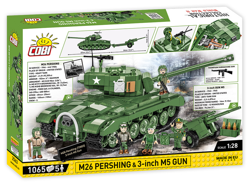 563 Executive Edition M26 Pershing & 3 inch M5 Gun Box Back