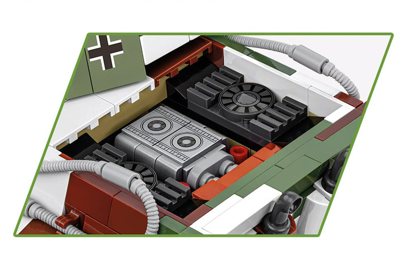 COBI Limited Edition Panzerkampfwagen VI Ausf B Königstiger 3112 Set Detail Motor