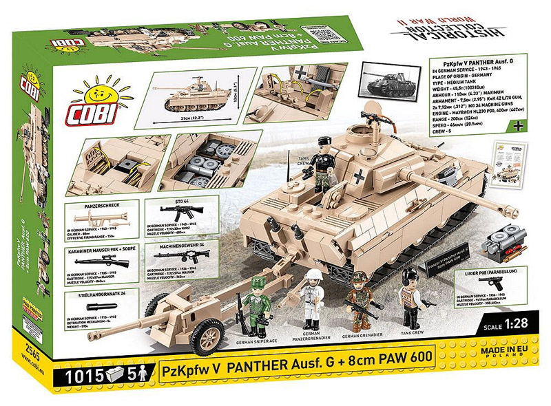 COBI PzKpw V Panther Ausf. G + 8cm PAW 600 Limited Edition 2565 BOX