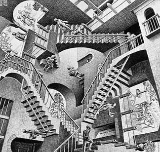 MEGA Squid Game HYL45 Staircase M.C. Escher Relativität