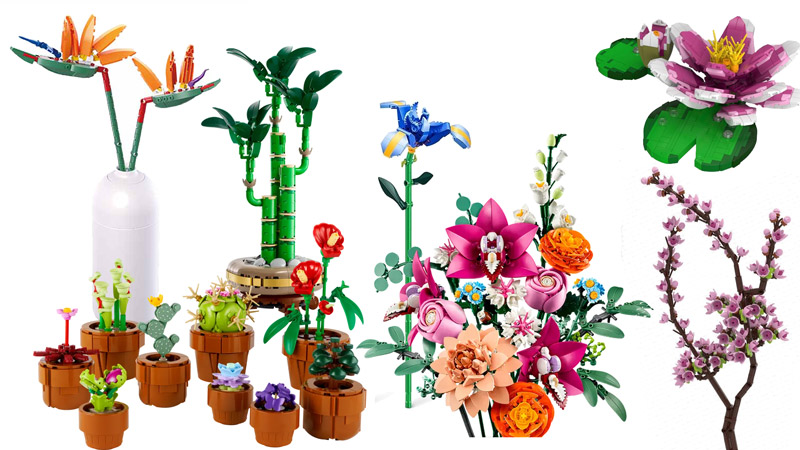 Blumen aus Klemmbausteinen Übersicht Titel