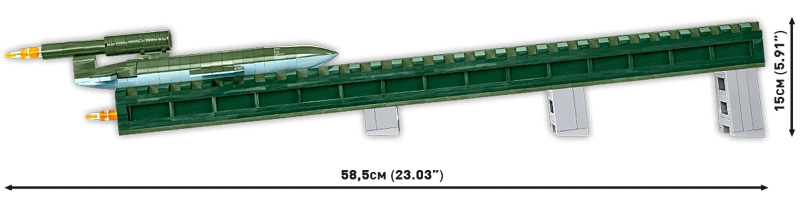 COBI 3134 F-1 Flying Bomb (Fi 103) Limited Edition Set Maße Startrampe