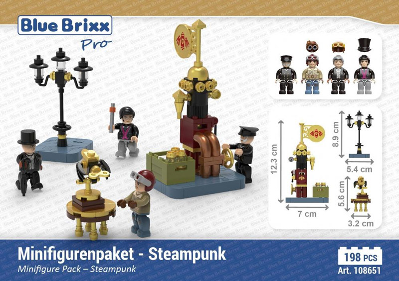 BlueBrixx Steampunk Minifiguren Set 108651