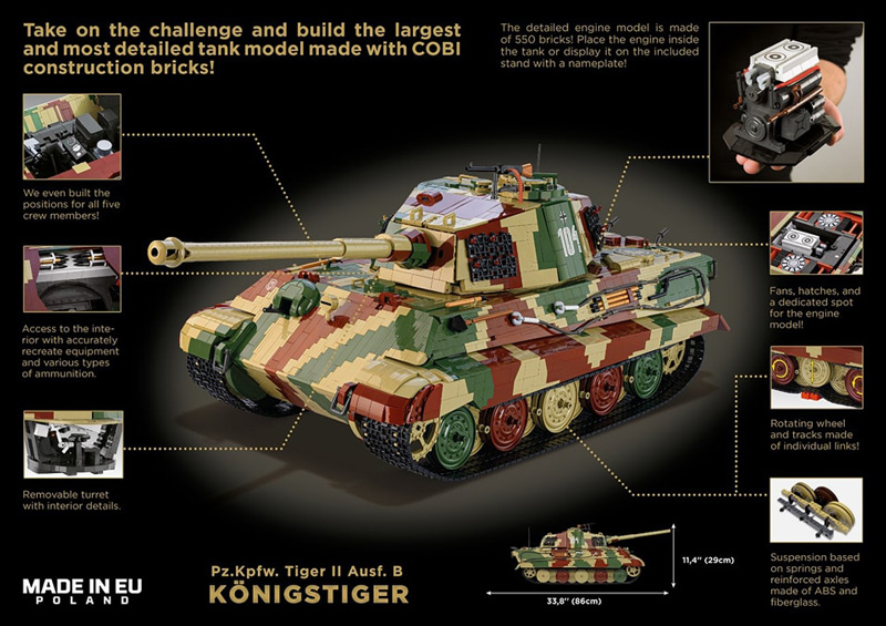 COBI 2808 Königstiger Set gesamt Details