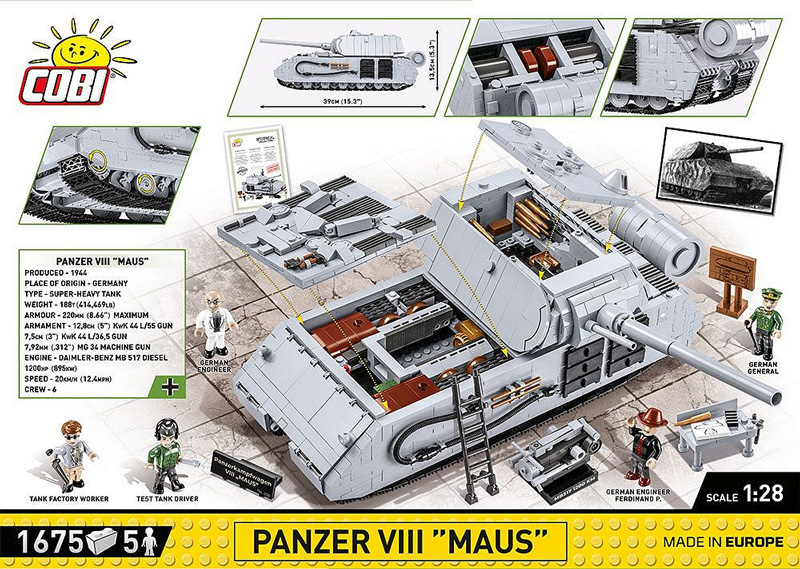 COBI 2554 Panzerkampfwagen VIII Maus Limited Edition Box